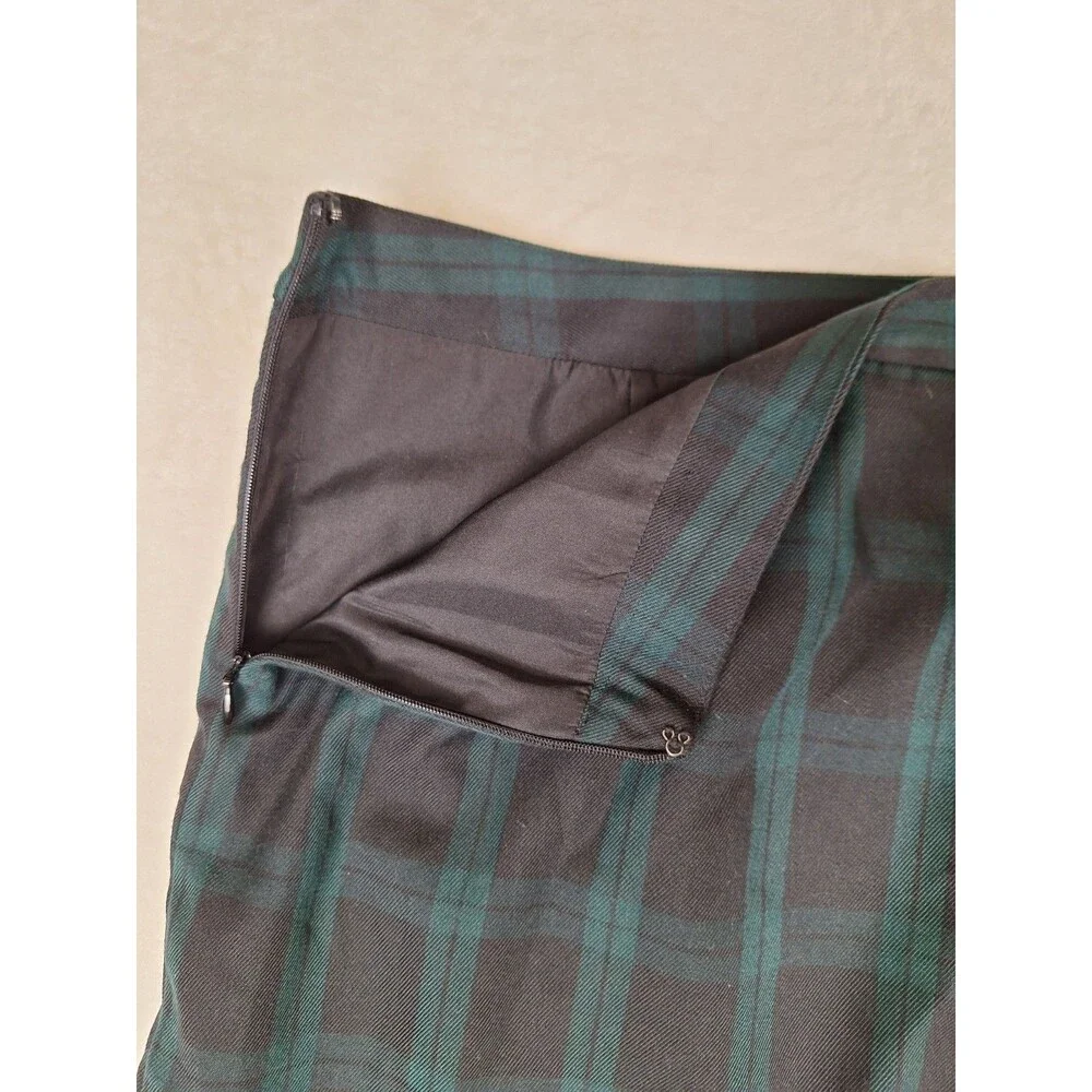 Gap Skirt Womens 18 Y2K 90s Plaid Mini Retro Schoolgirl Lined Black Green NWT